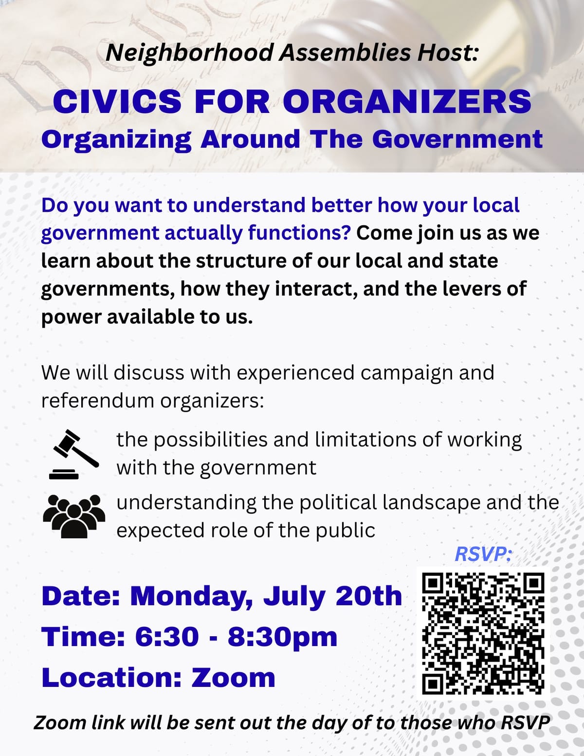 Civics for Organizers