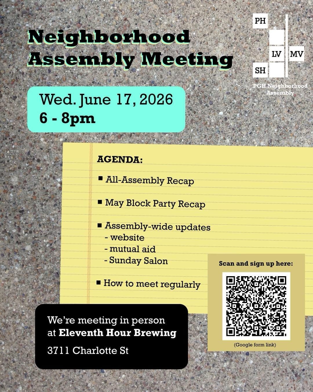 Lawrenceville Neighborhood Assembly Meeting, Wed June 17th