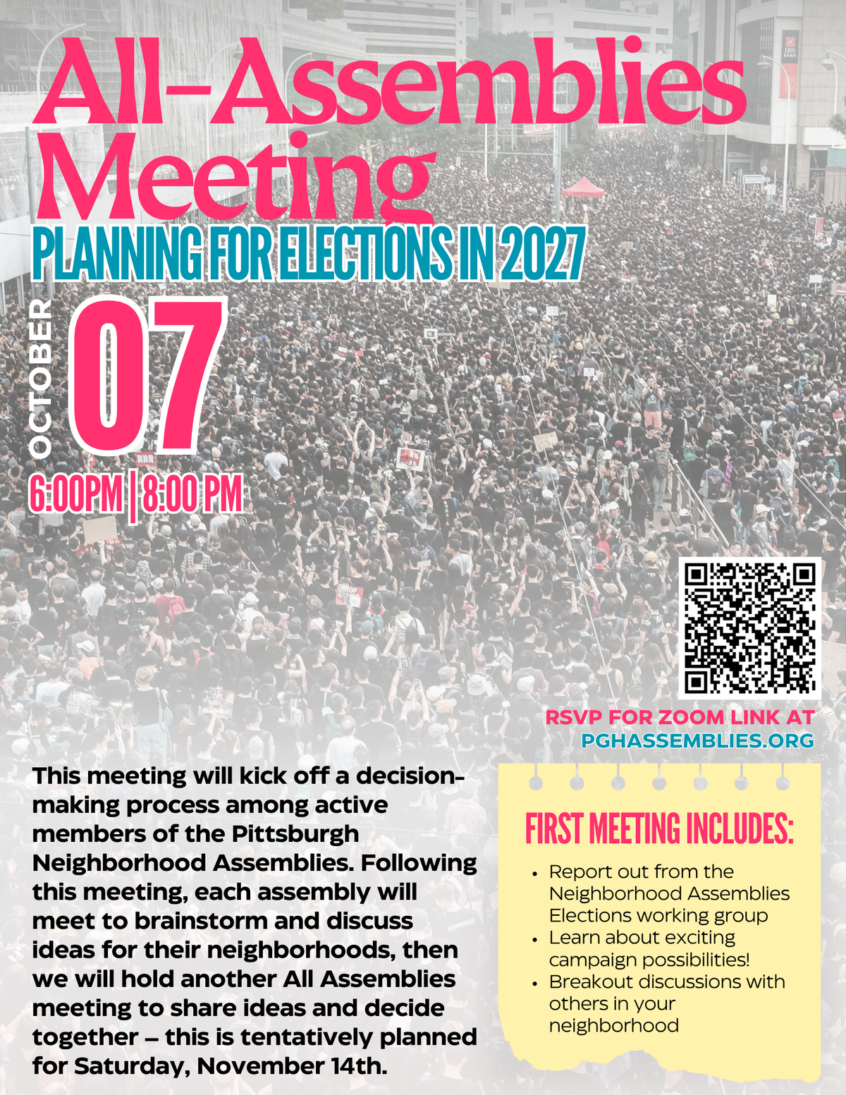 All Assemblies Meeting - Planning for 2027 Elections