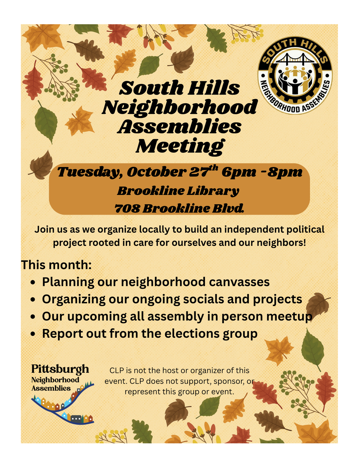 South Hills General Assembly Meeting